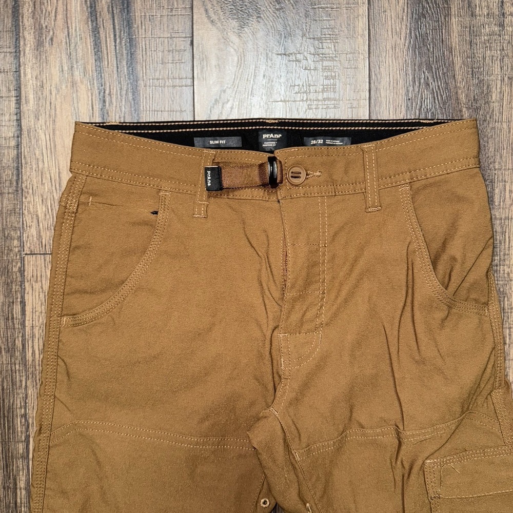 Prana Pants Zion II Roll Up Stretch Sepia Brown Men's Size 28x32 Slim Fit - Picture 4 of 7